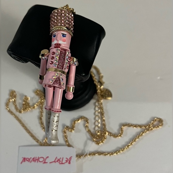 Betsey Johnson Nutcracker Rhinestone Long Pendant Necklace NWT - Picture 4 of 16